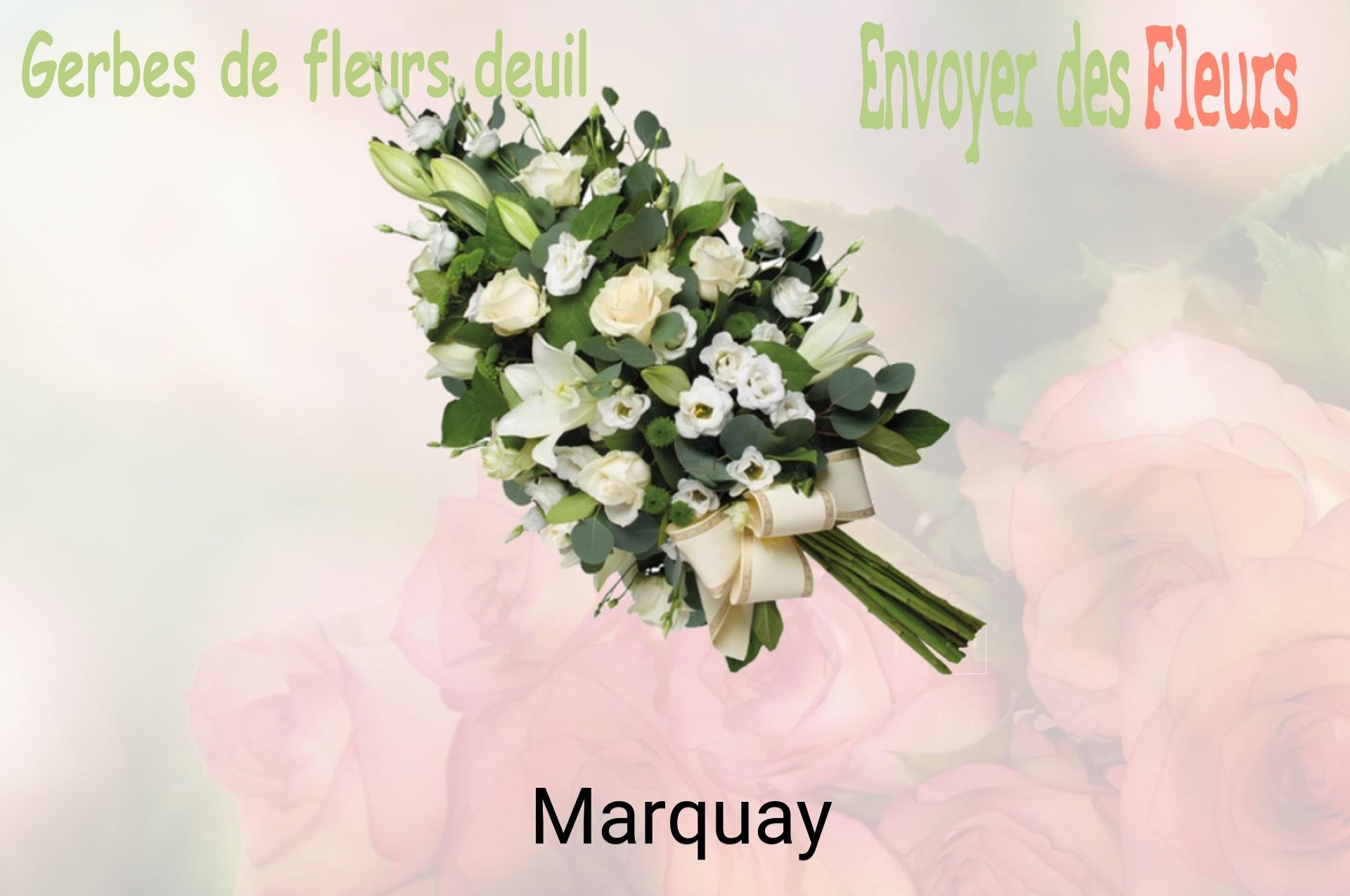 Gerbe de fleurs de deuil livrée à Marquay